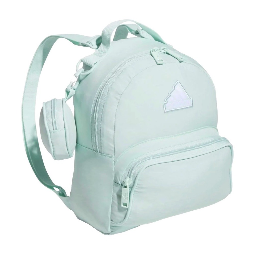 Adidas Must Have Mini Backpack Halo Mint Green Almost Lime 5L Bag with Pouch NEW